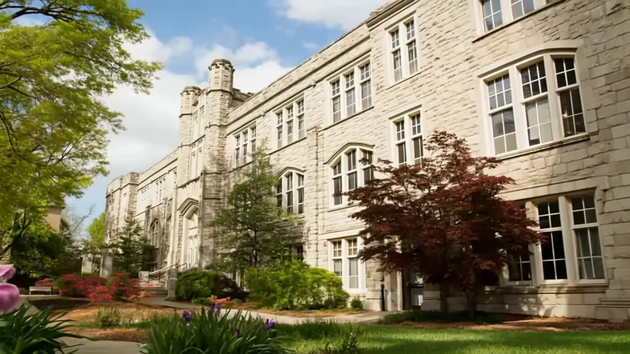 University of Central Missouri brick academic building and landscaped courtyard