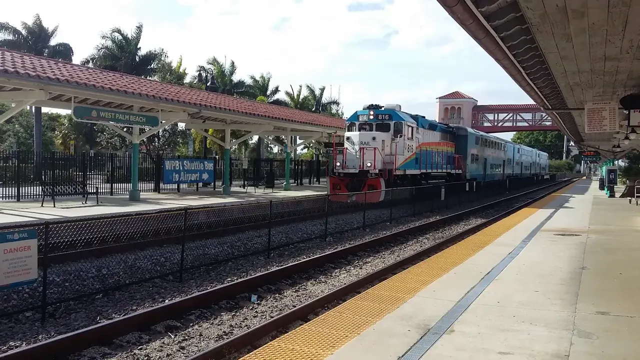 commuter train at a station platform
