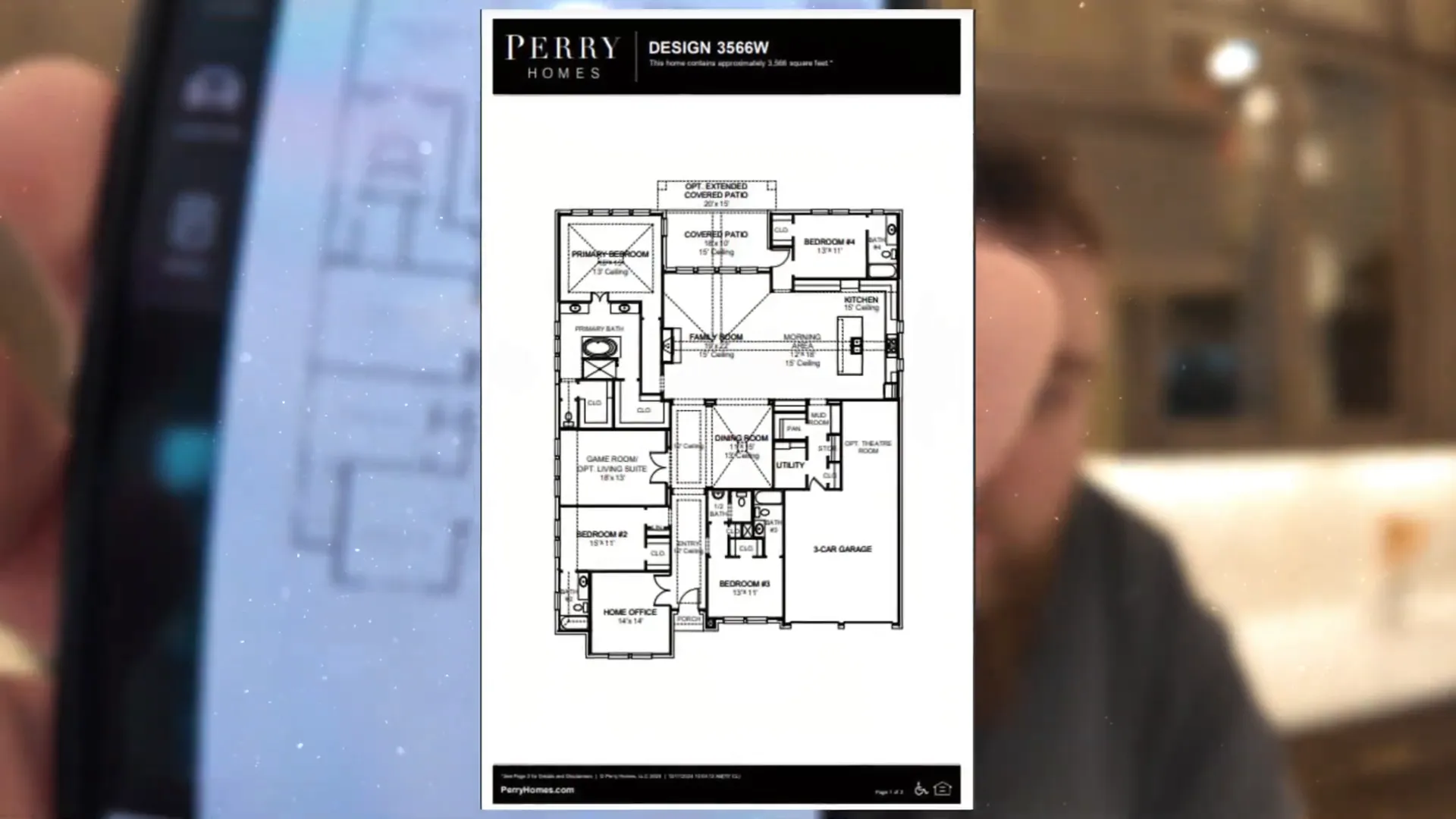 Large floor plan with game room and three-car garage