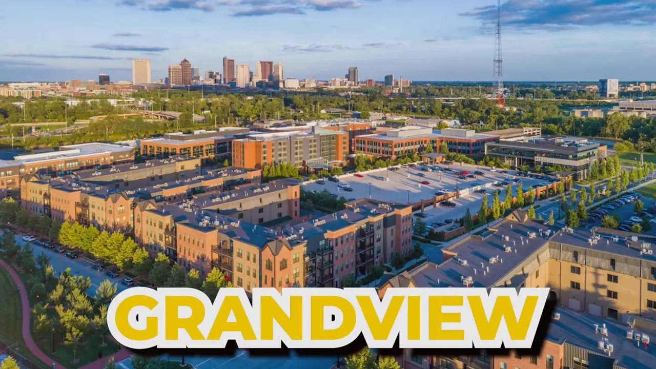 Aerial view of Grandview neighborhood in Columbus Ohio