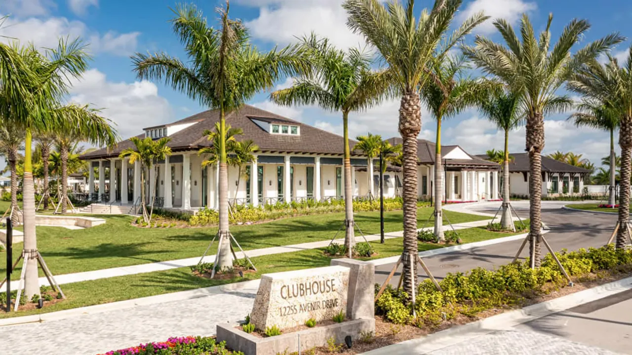 pool deck fitness center and colorful splash pad at community amenities