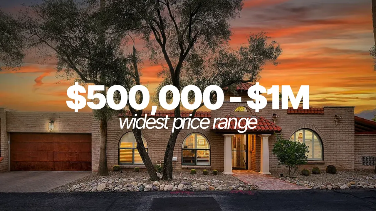 Text reading 500000 to 1 million over a Foothills home at sunset