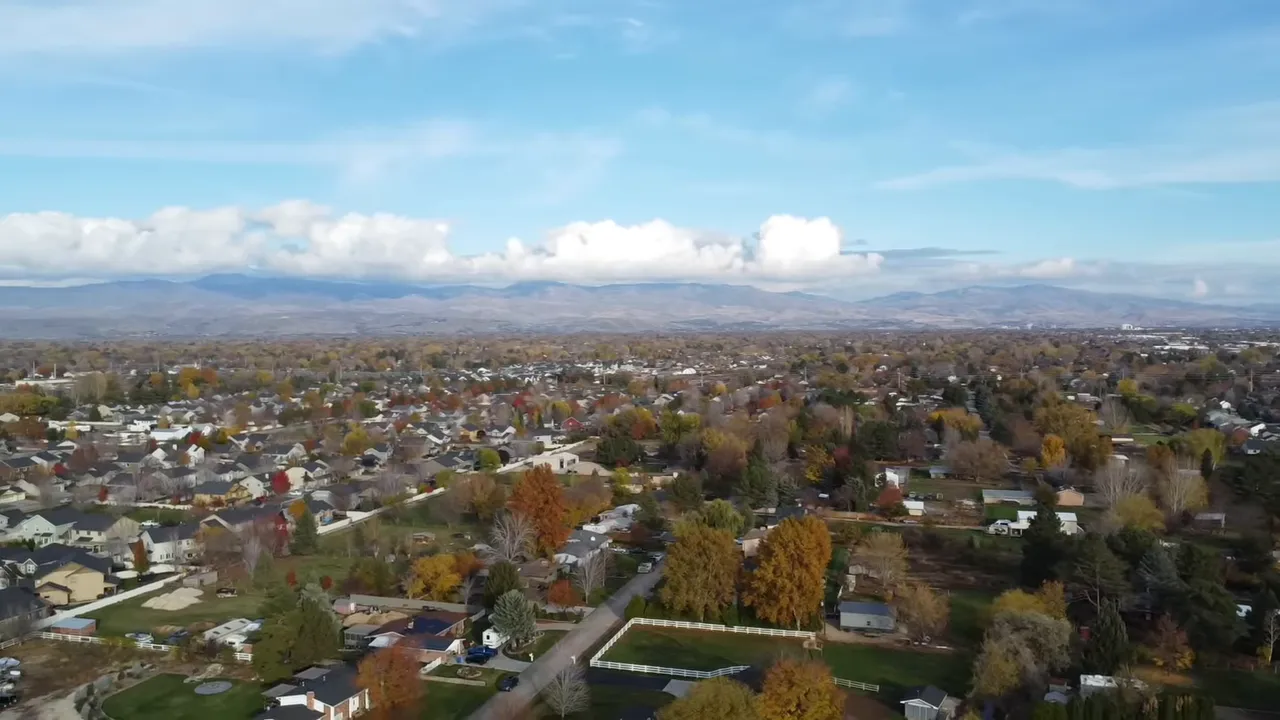 Map showing Meridian in the middle of Treasure Valley