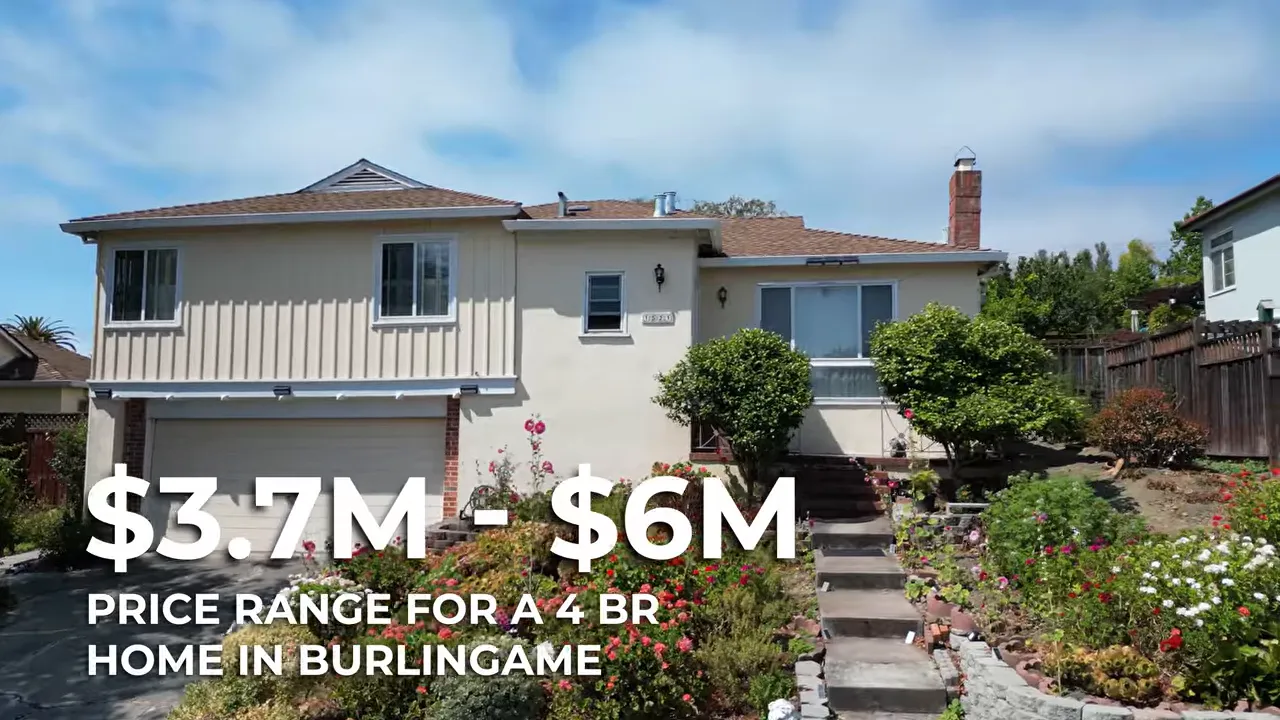 Home exterior with on screen price