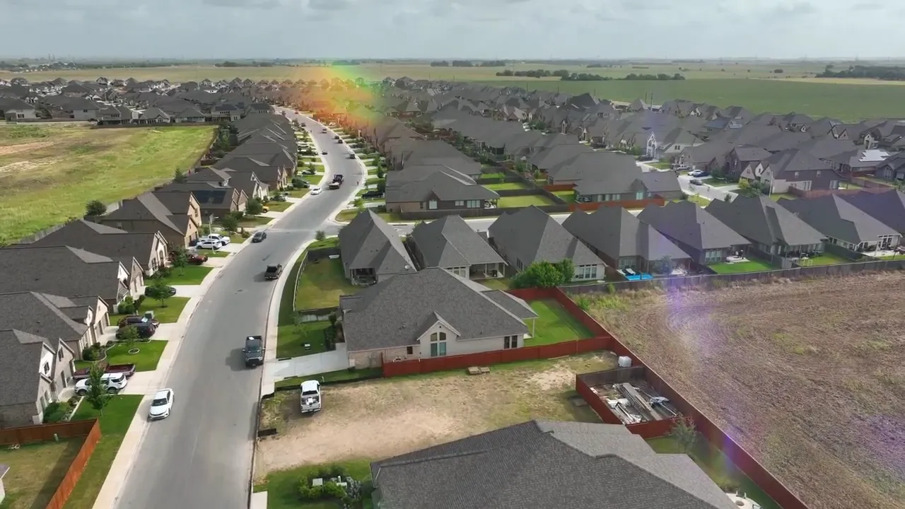Aerial neighborhood image
