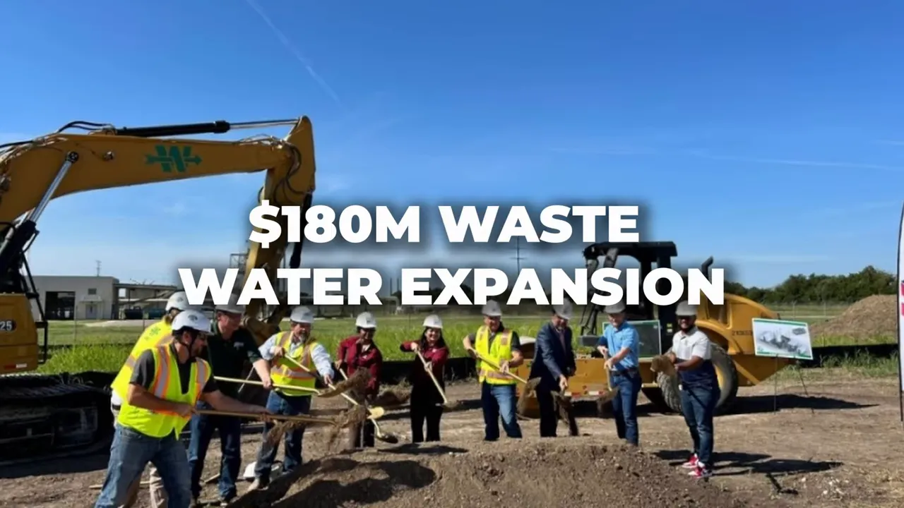 Construction on wastewater infrastructure and utility expansion