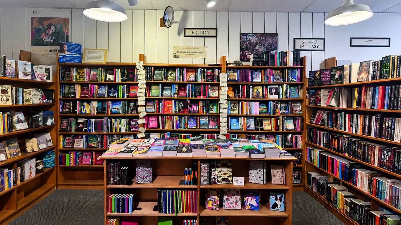 Interior of Magnolia's Bookstore with shelves full of books
