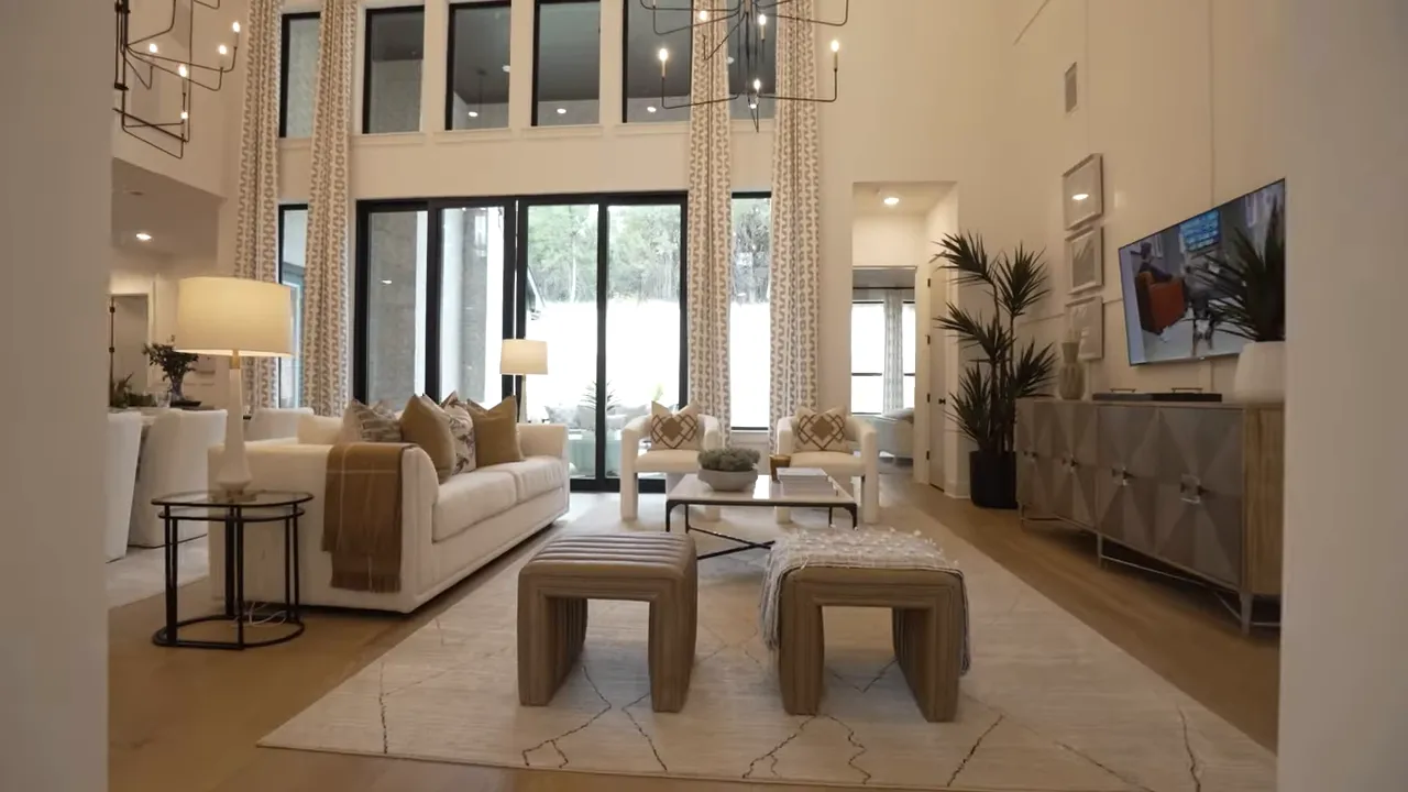 Double height living room