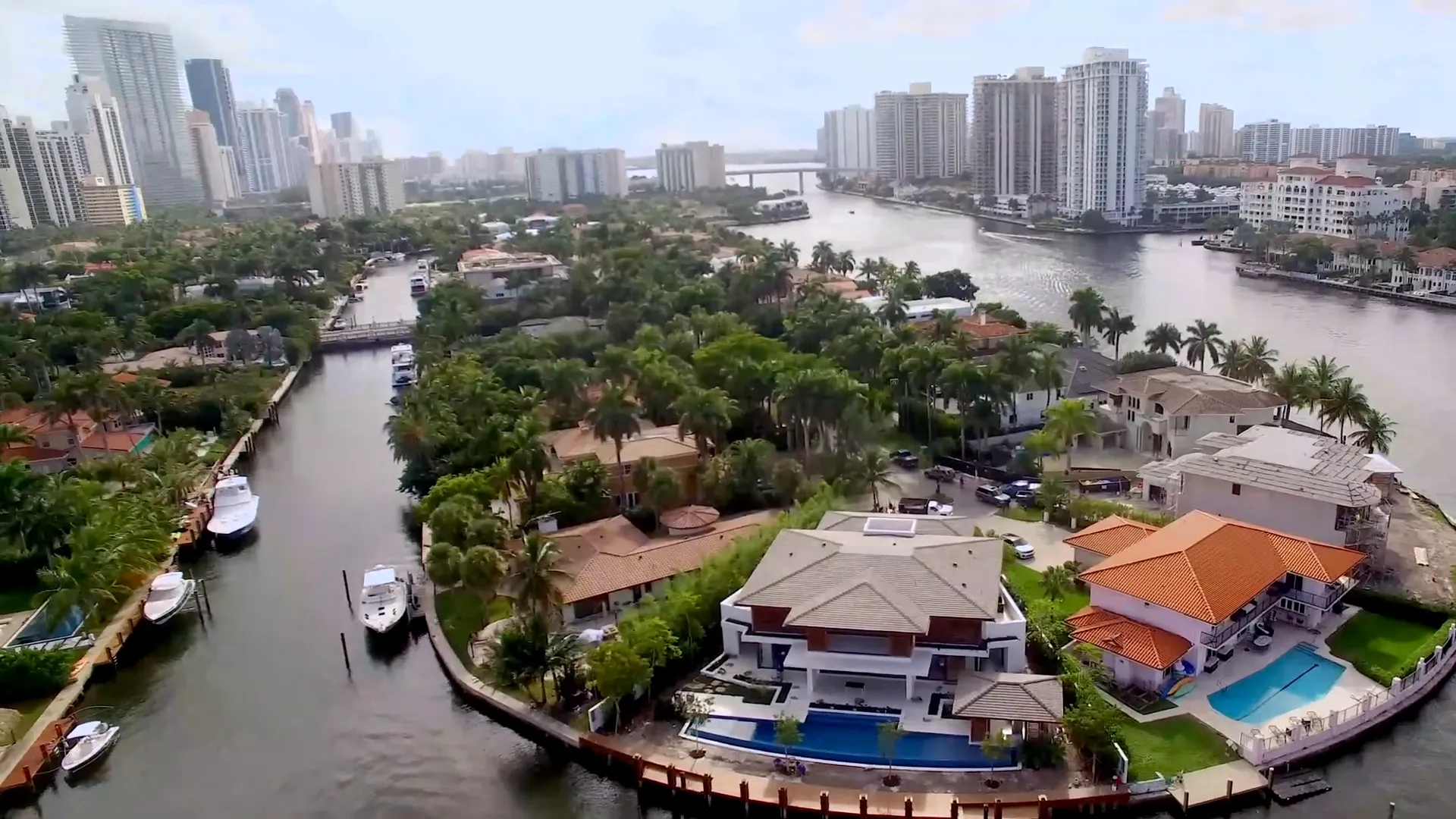 Luxury waterfront estate in Golden Beach, FL