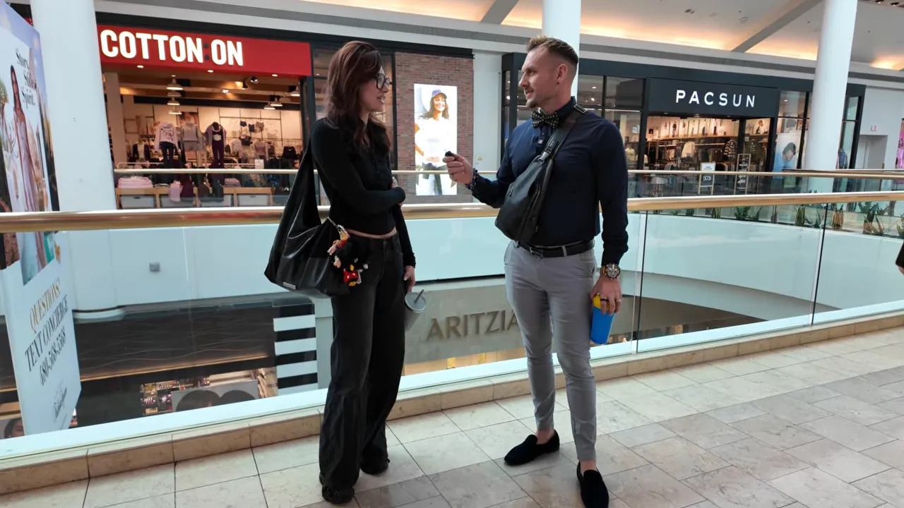 Interview conversation in a mall about reducing uncertainty and earning renter trust in real estate