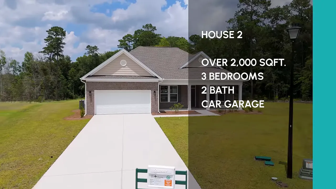 Home detail graphic beside a single-story house on a wide grassy lot