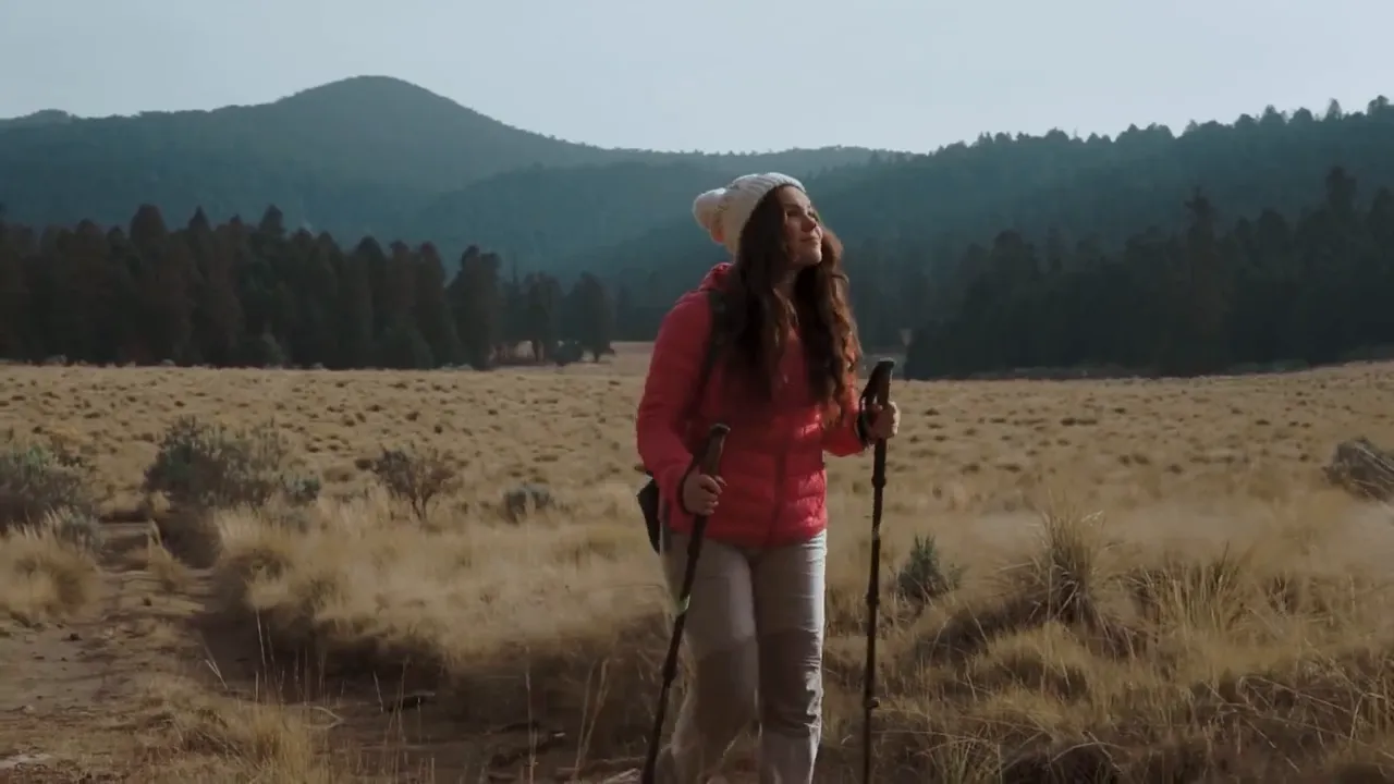 A lady hiking in Roxy Ann Peak