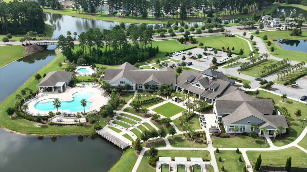 YMCA building and pool area in Cane Bay