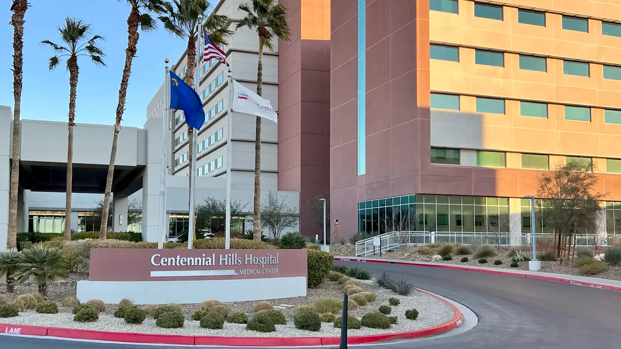 Centennial Hills Hospital entrance and sign