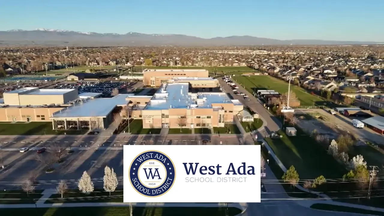 West Ada School District campus aerial view in Meridian Idaho
