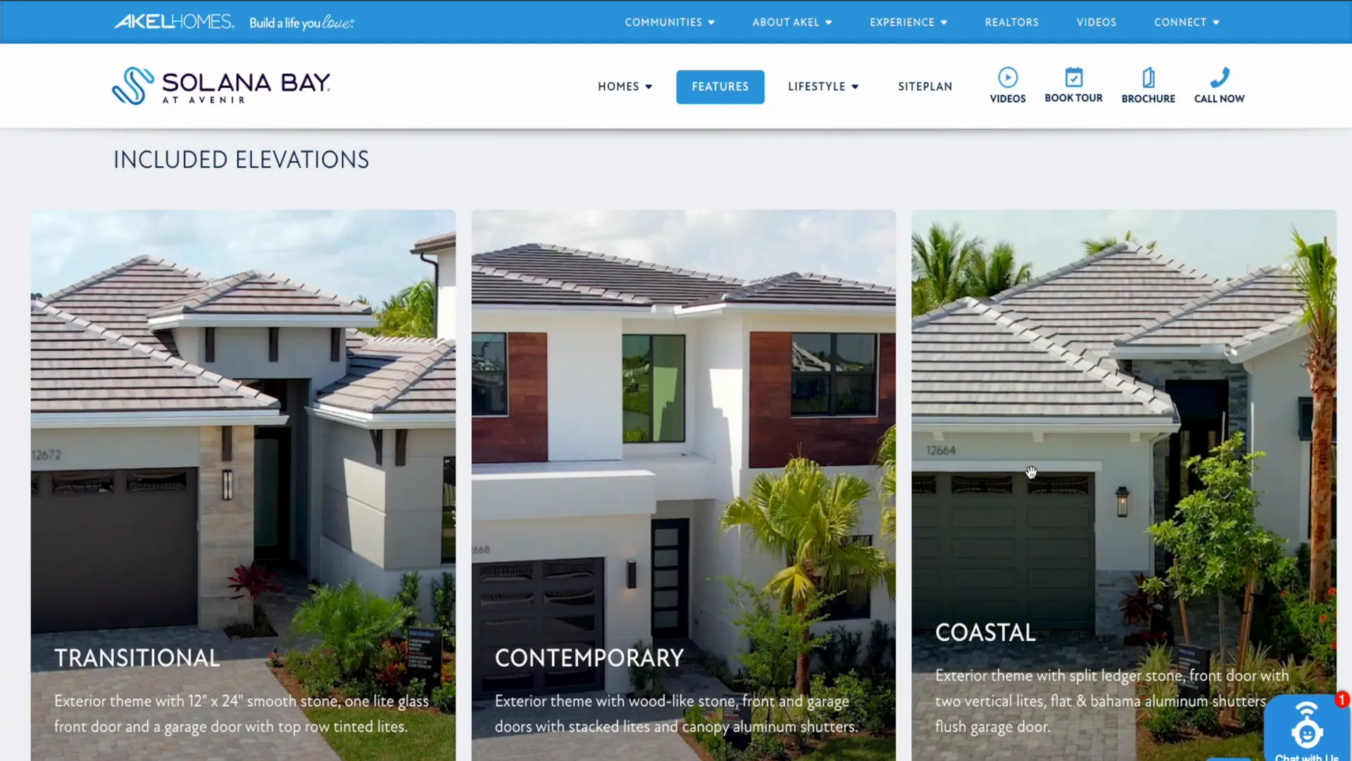 Exterior design themes at Salana Bay community