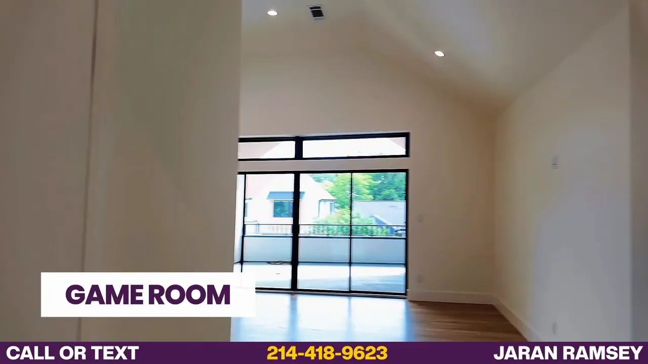 upstairs game room with sliding doors to balcony
