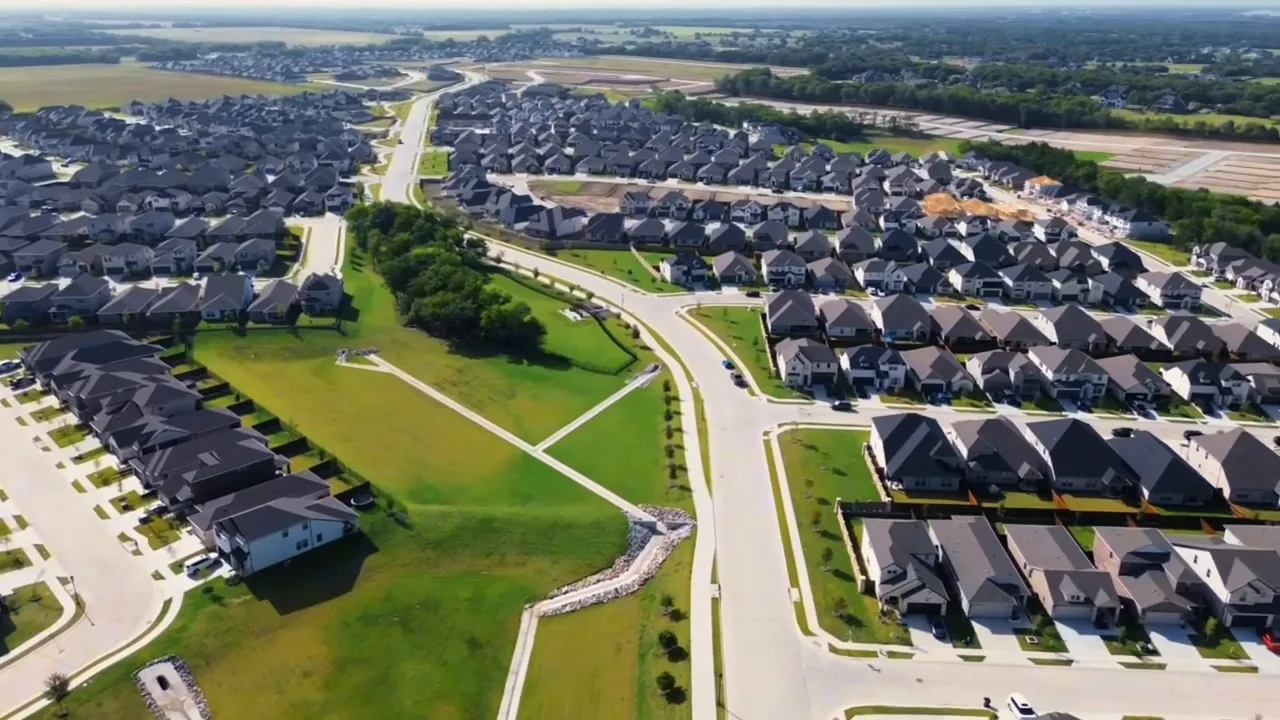 Aerial view of Eastridge in Mckinney TX