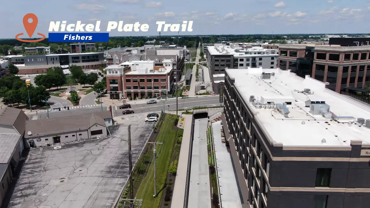 Aerial view of the Nickel Plate Trail