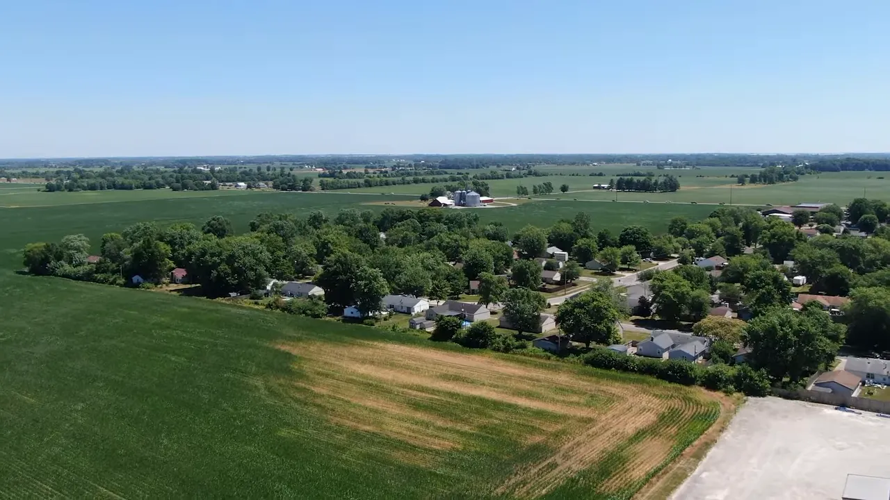 Rolling hills and trees in southern Indiana