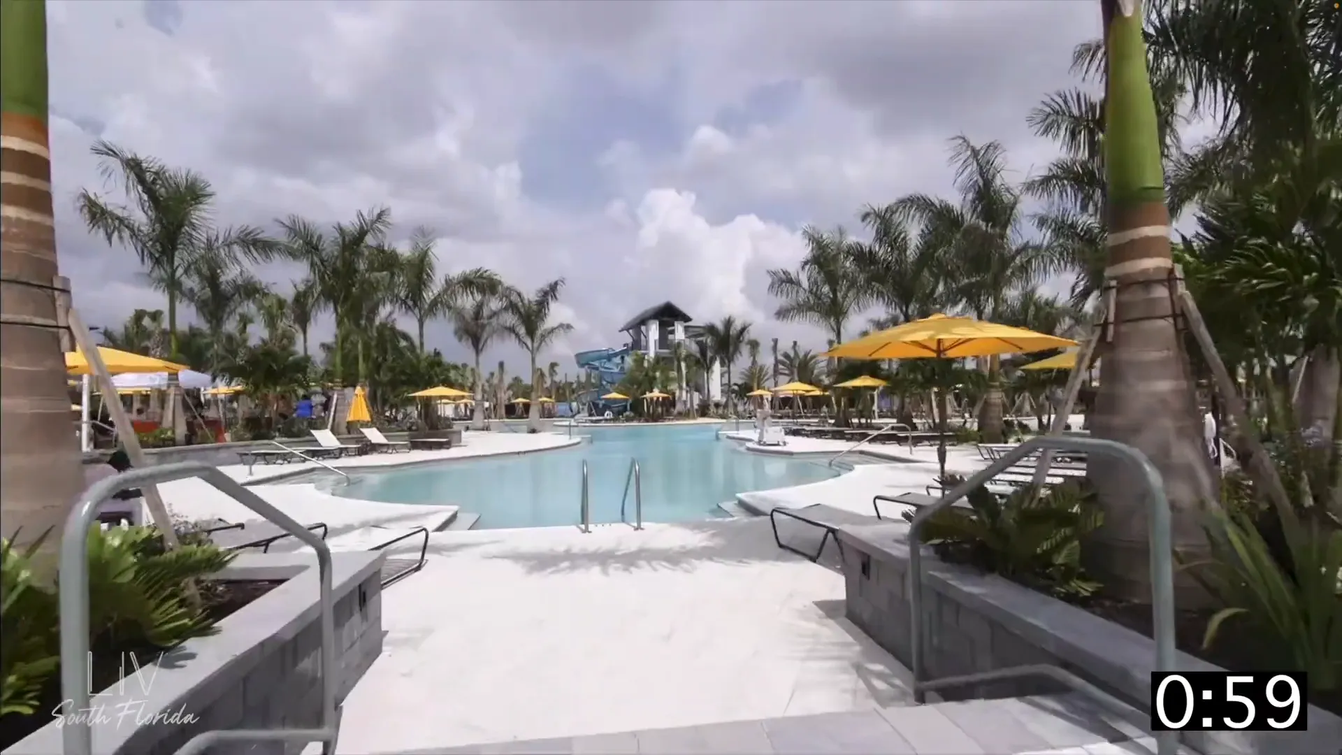 Westlake Adventure Park with pools, playground, and sports courts