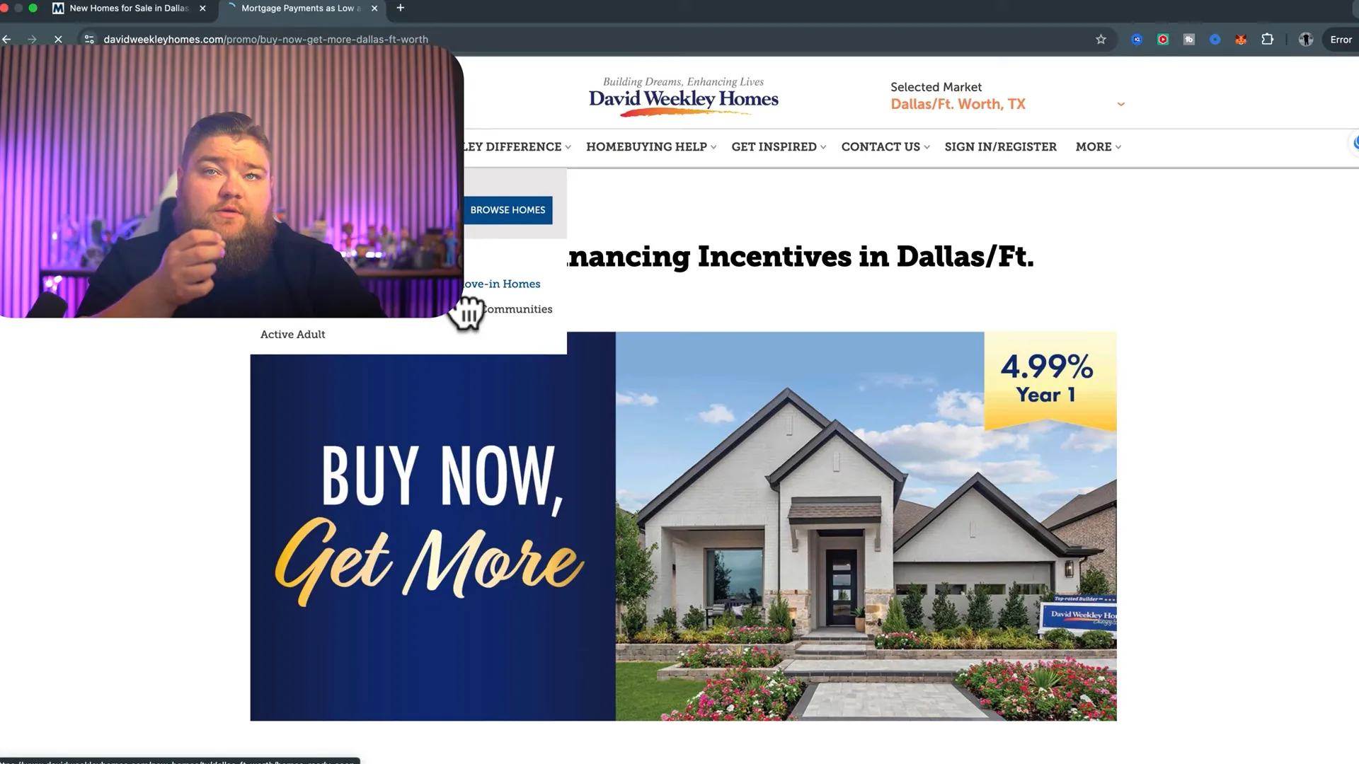 Buy down explanation: builder buying rate to lower monthly payment