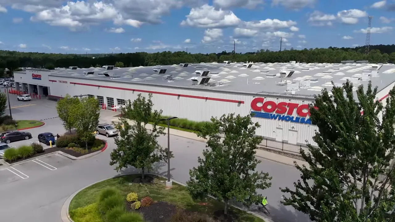 Costco store and shopping center parking area in the Harbison corridor