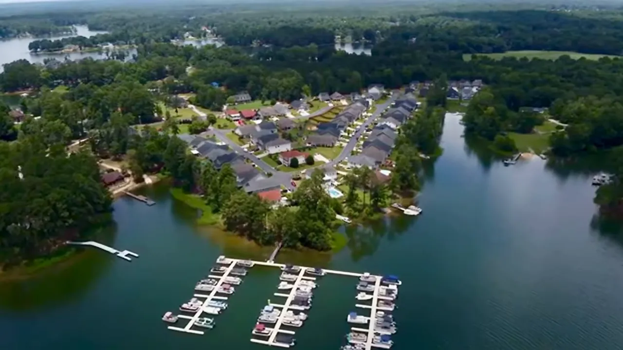 Aerial view of Lake Murray SC