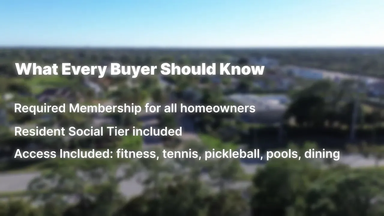Information slide titled What Every Buyer Should Know listing required membership and included social access