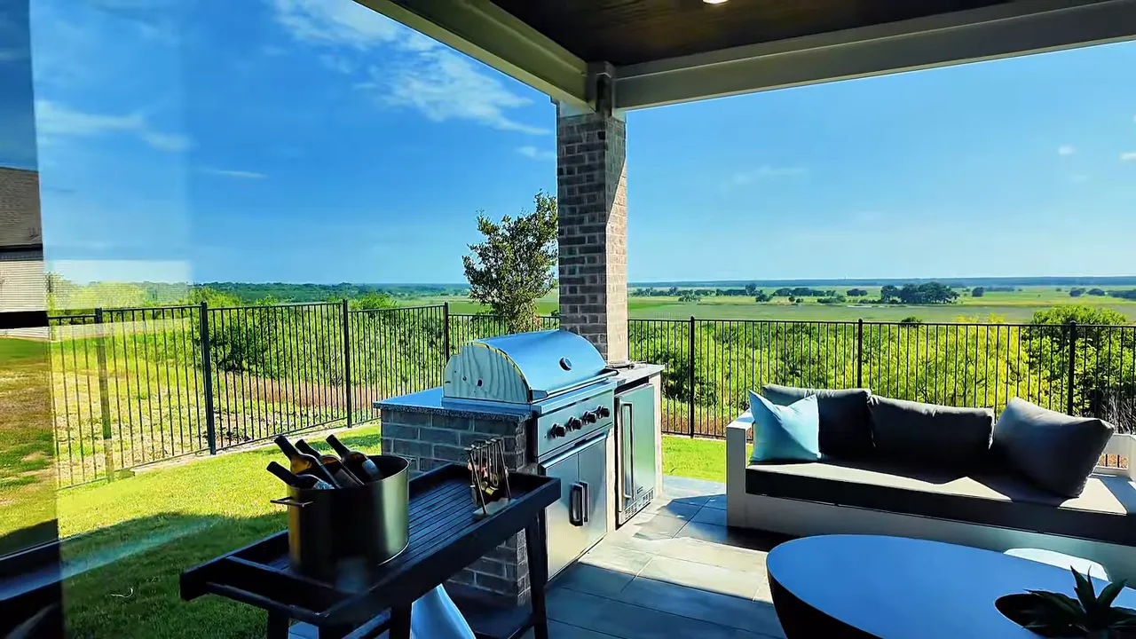 Covered patio new homes in Forney TX