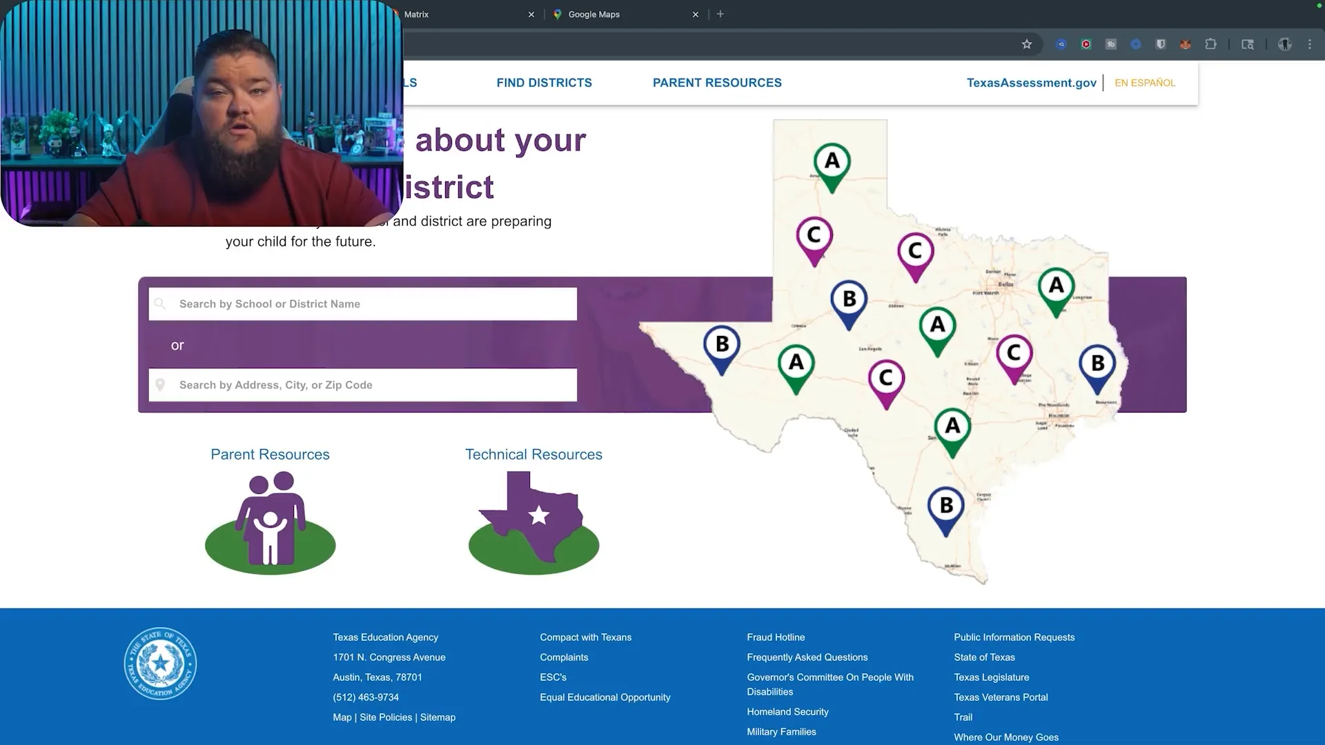 Frisco ISD district report example on txschools.gov