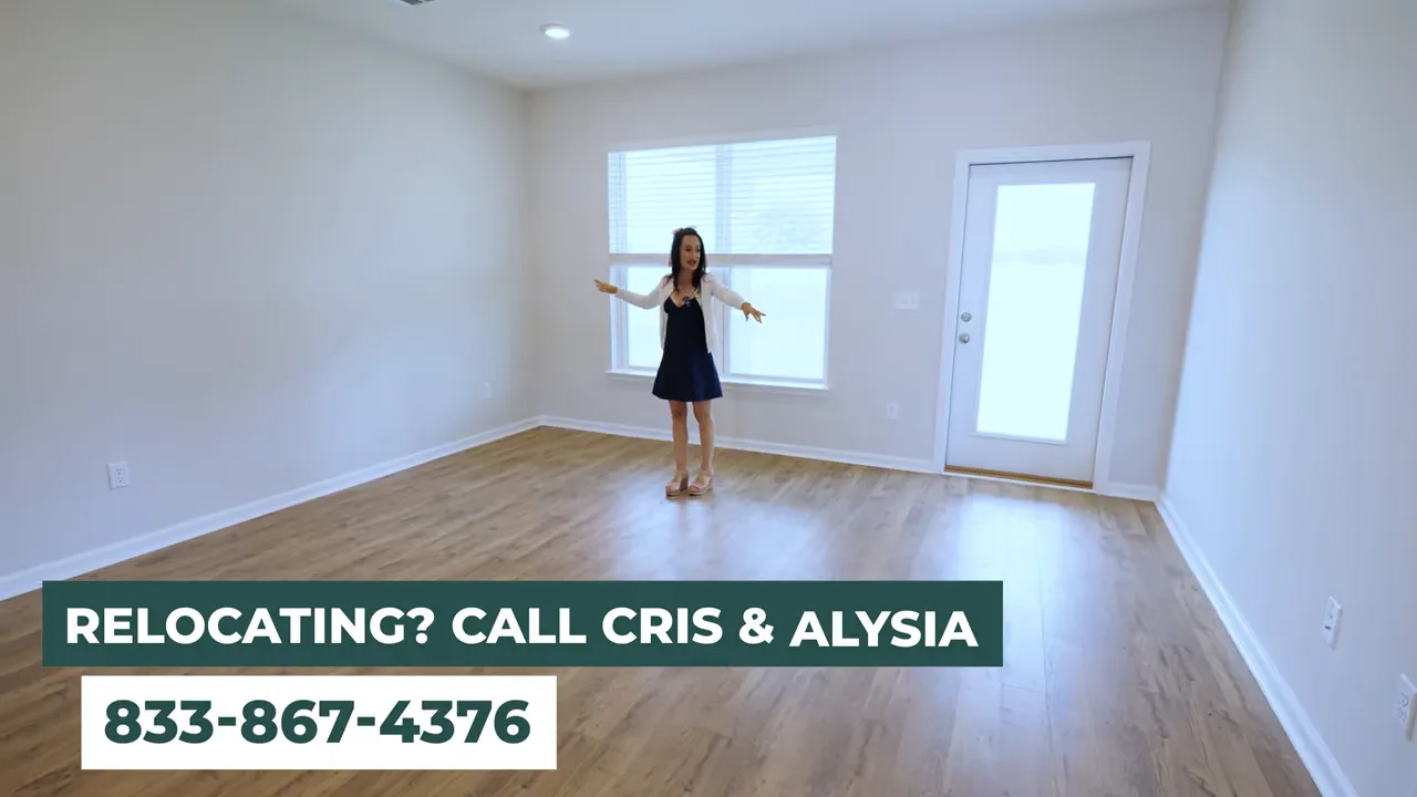 Bright bedroom showing large windows and exterior door in a new construction home in Conway SC