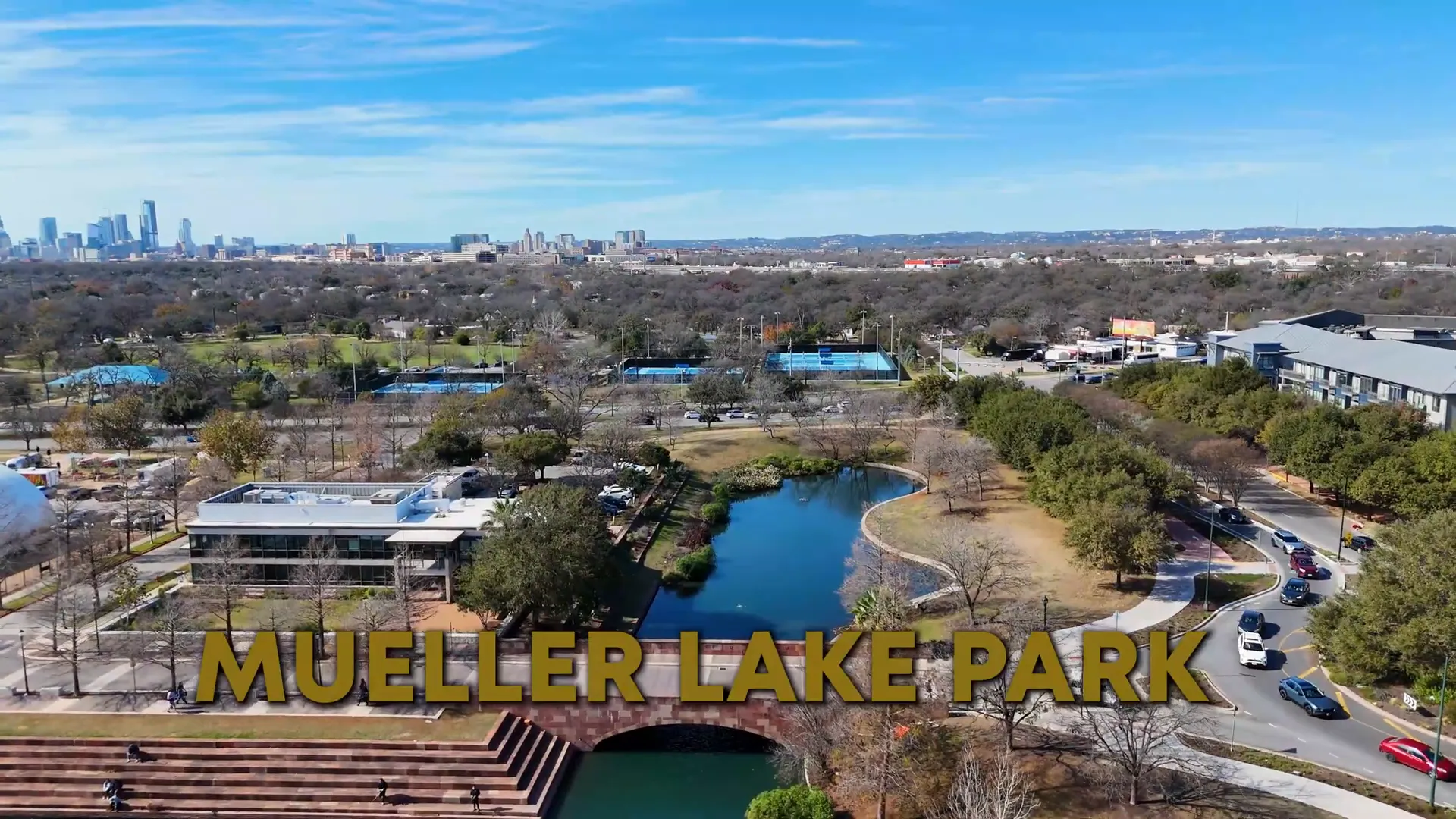 Mueller Lake Park with walking trails