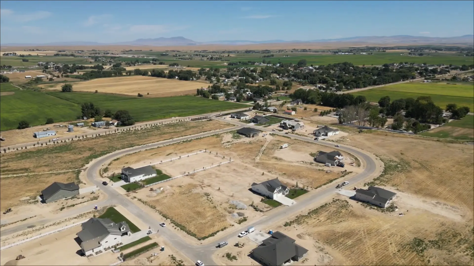 Wide open skies and farmland typical of Middleton area