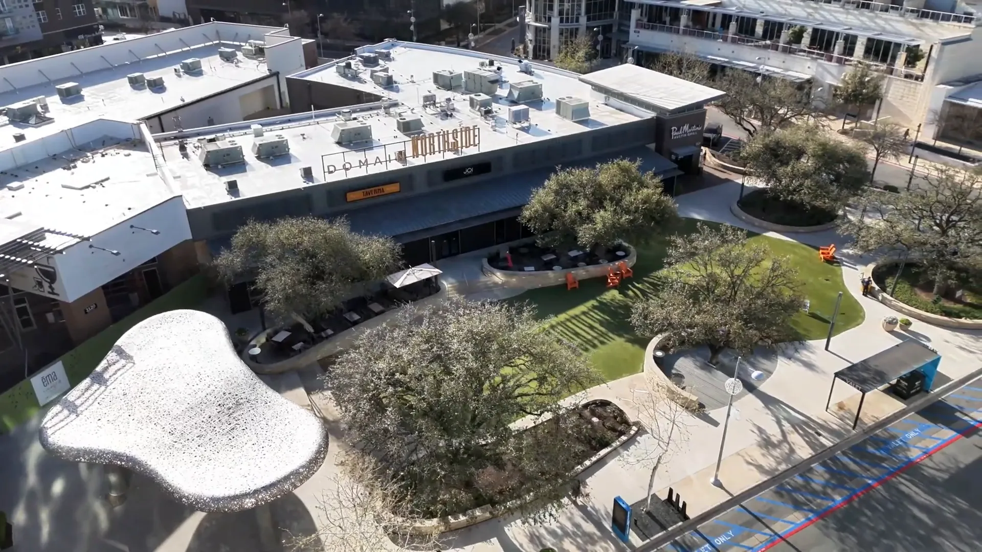The Domain shopping area