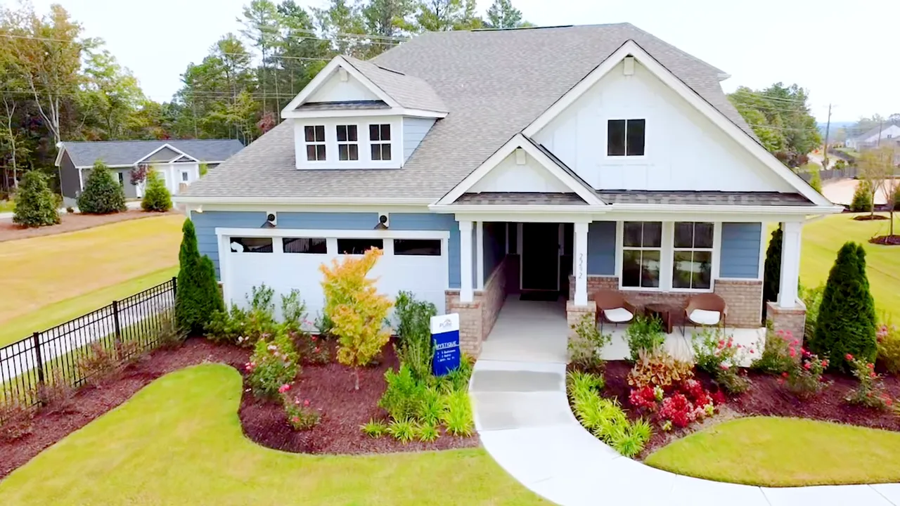 Mystique ranch front porch and wide entry