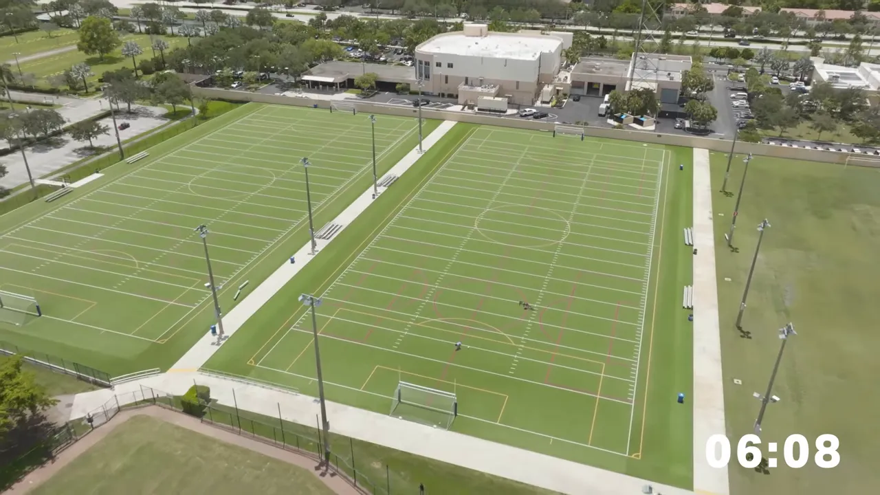 Kids soccer game at Parkland field