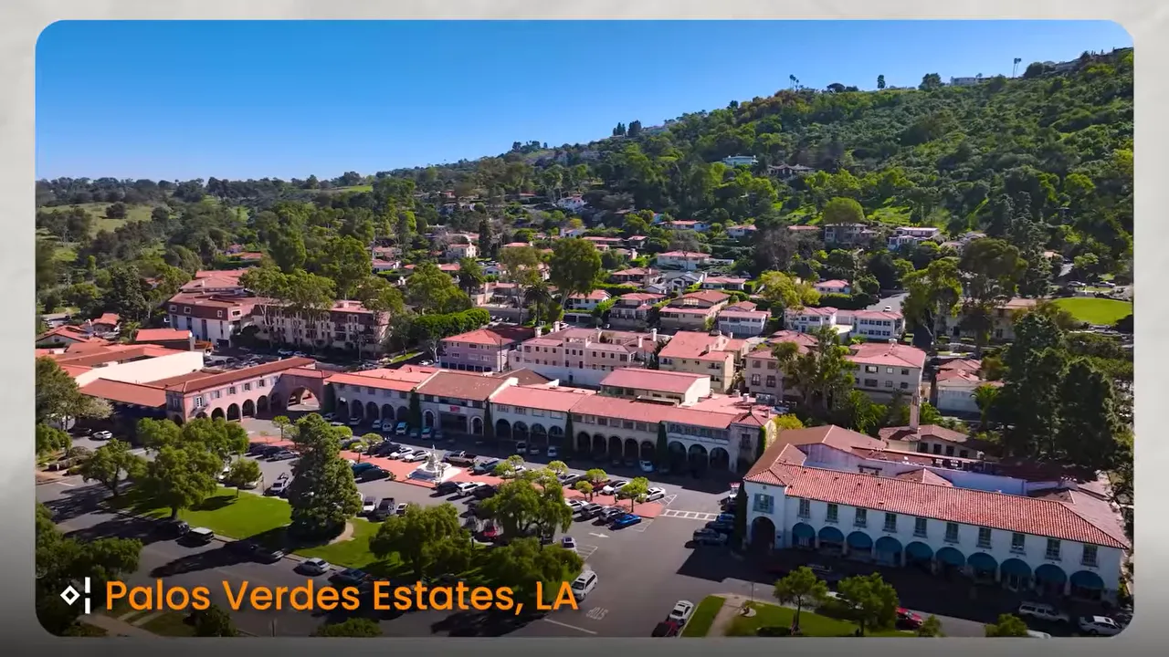 Aerial view of a school in Palos Verdes