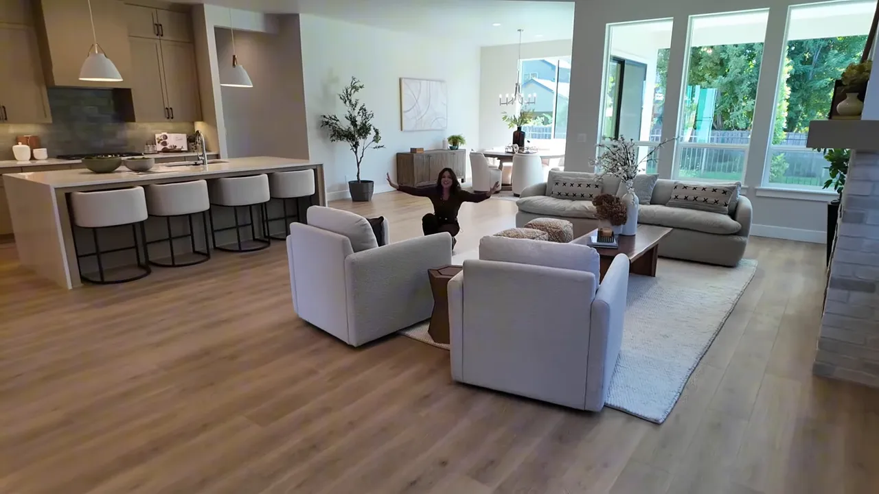 Expansive living room that feels like an entertainers dream with space for large gatherings