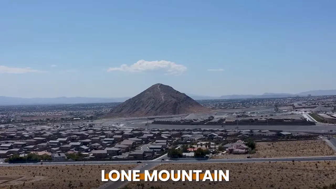 Lone Mountain rising above northwest Las Vegas homes