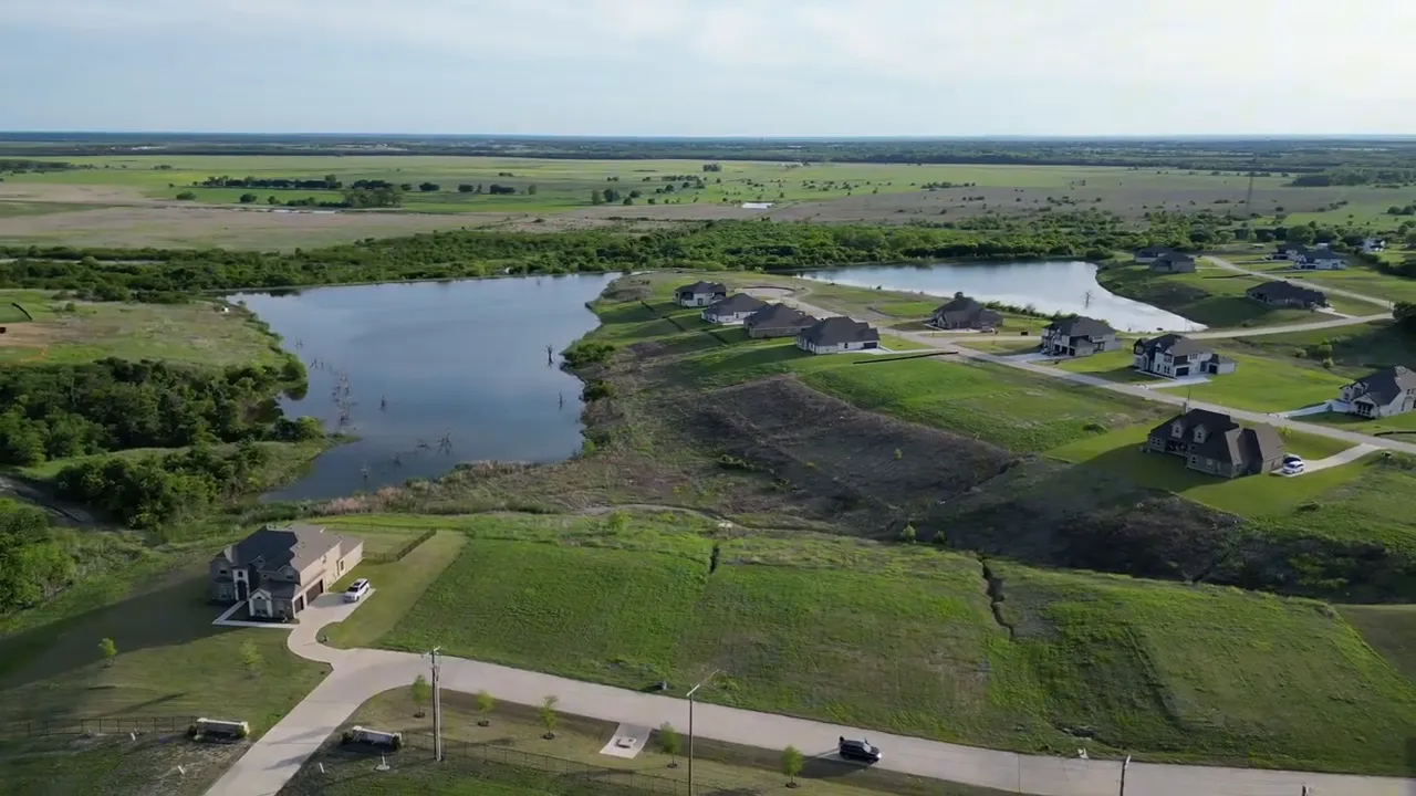 Aerial view of Forney TX community