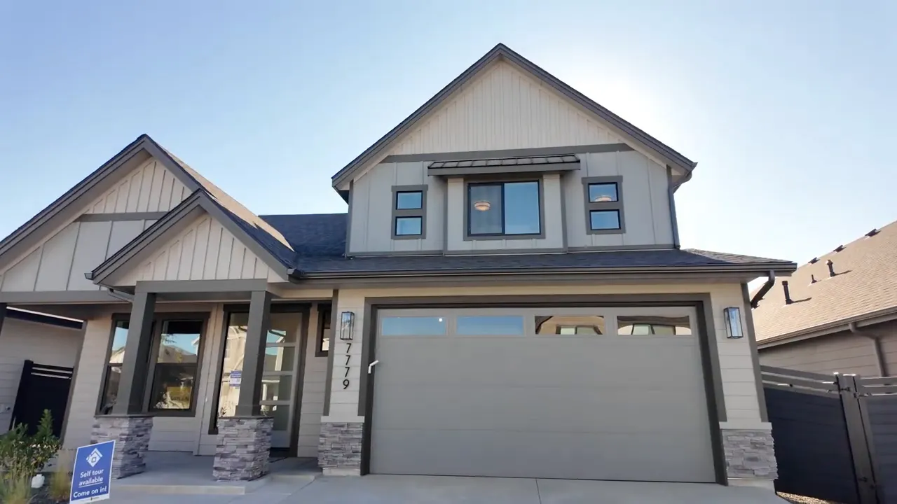 Front exterior of a two story Pacific Lifestyle home