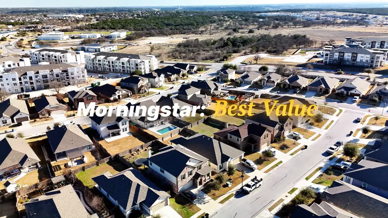 Aerial view labeled Morning Star: Best Value in Georgetown TX