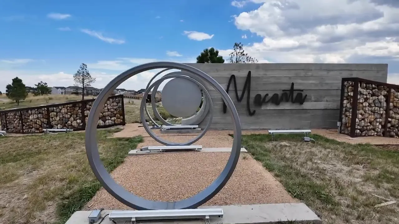 Macanta community entrance monument sign in Castle Rock, Colorado