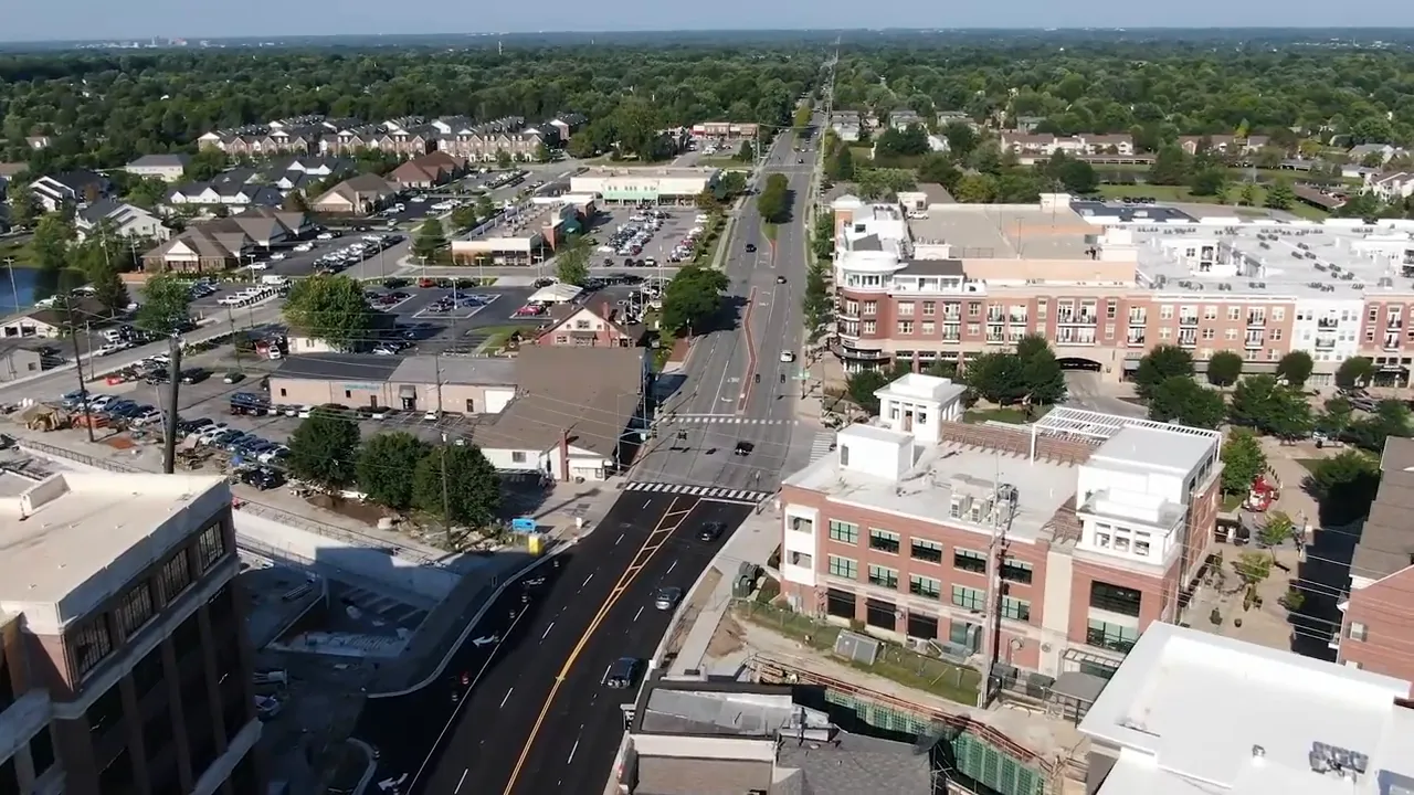 Aerial view of Fishers Indiana