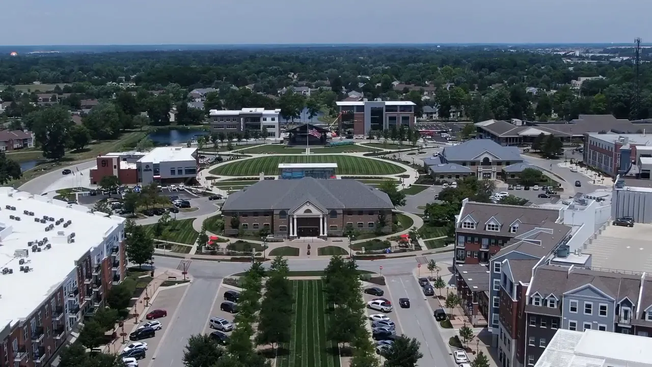 Aerial view of Fishers Indiana