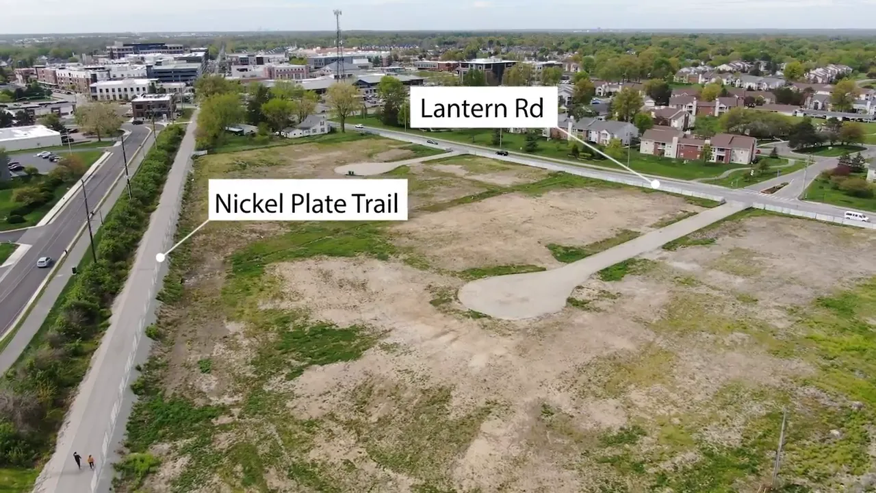 Aerial view of Fishers Indiana