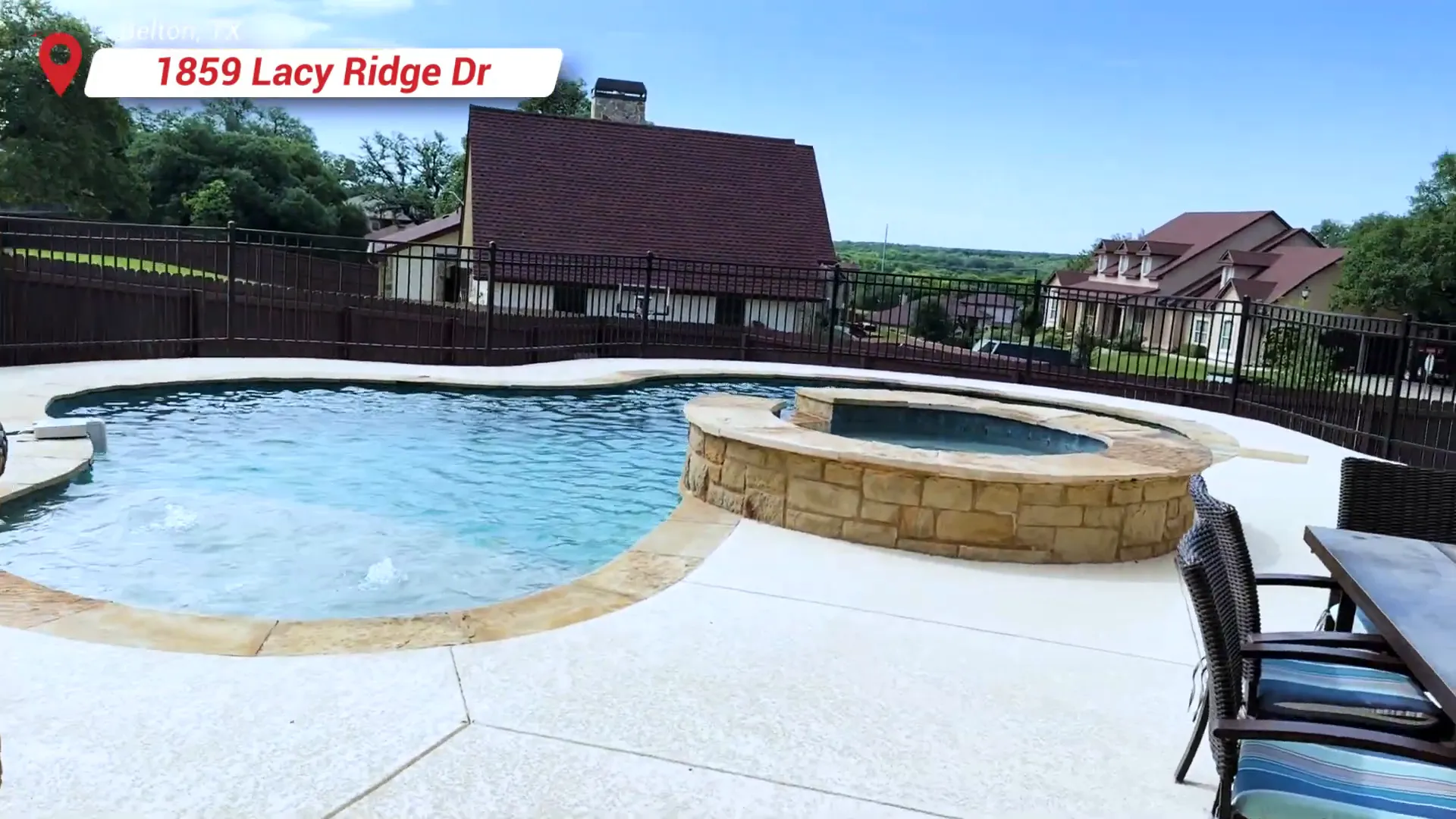 Backyard tour with patio and pool