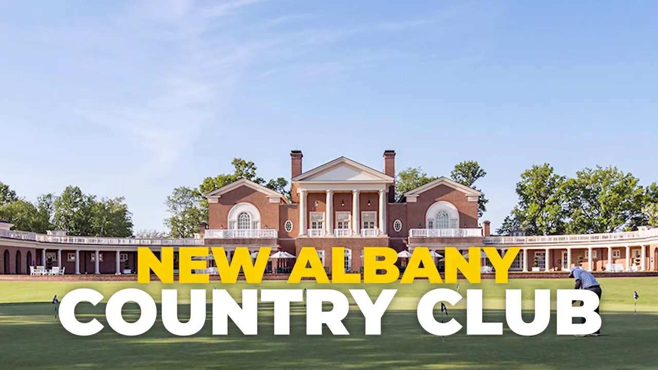 New Albany Country Club exterior building and clubhouse grounds