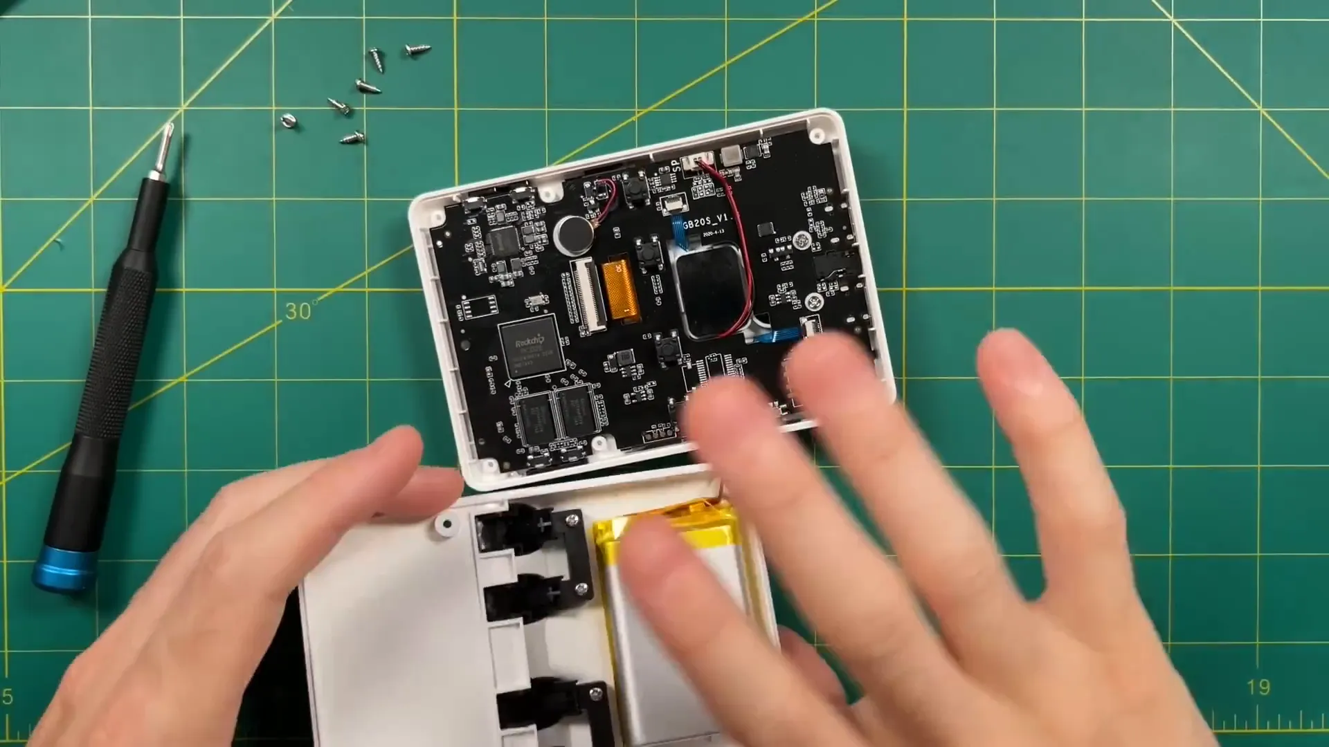 Internal components of the RGB20S after teardown